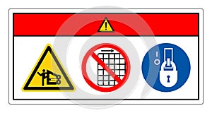 Danger Crush Hazard Do Not Remove Guard Symbol Sign, Vector Illustration, Isolate On White Background Label .EPS10