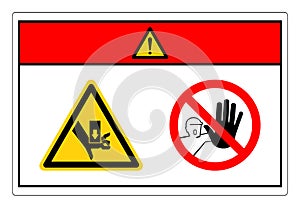 Danger Crush Hazard Symbol Sign, Vector Illustration, Isolate On White Background Label. EPS10 photo