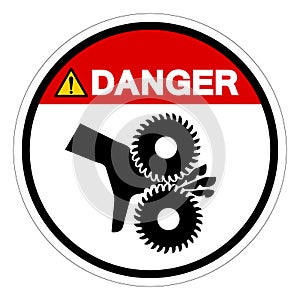 Danger Cutting of Fingers Rotating Blades Symbol Sign, Vector Illustration, Isolate On White Background Label .EPS10