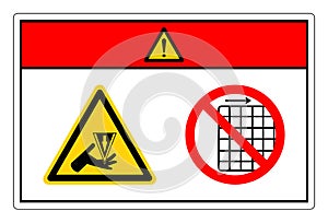 Danger Cutting Hazard Do Not Remove Guard Symbol Sign, Vector Illustration, Isolate On White Background Label .EPS10