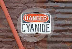 Danger Cyanide sign