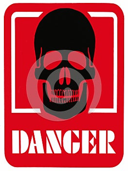 DANGER OF DEATH - Hazard Warning Sign