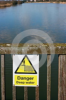 Danger Deep water Sign