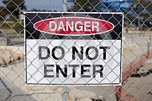 Danger do not enter sign