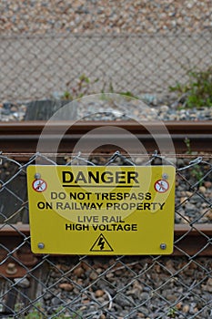 Danger do not trespass sign.