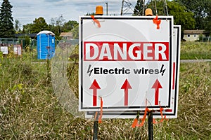 Danger Electric Wires Sign