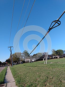 THE DANGER OF ELECTRIC WIRES TRAILING TO THE GROUND