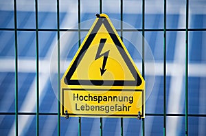 Danger Electrical Hazard High Voltage Sign