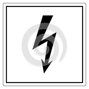 Danger Electricity Symbol Sign ,Vector Illustration, Isolate On White Background Label. EPS10