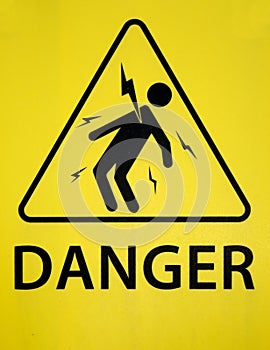 Danger of electrocution sign photo