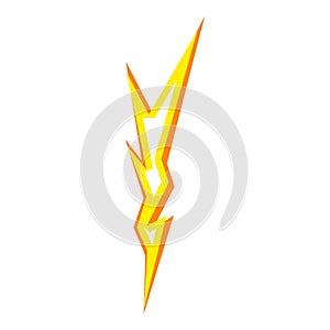 Danger energy icon cartoon vector. Shape volt blitz photo