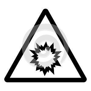 Danger Explosive Symbol Sign,Vector Illustration, Isolated On White Background Label. EPS10