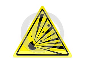 Danger explosives sign 3d rendering