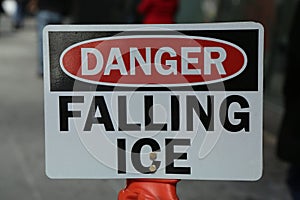 Danger Falling Ice sign