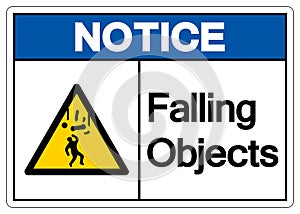 Danger Falling Objects Symbol, Vector Illustration, Isolated On White Background Label. EPS10
