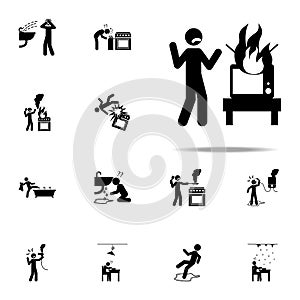 danger, fire, TV icon. home hazard and safety precaution icons universal set for web and mobile