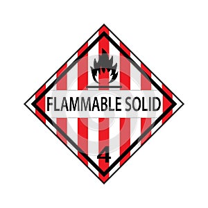 danger flammable solid level 4