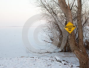 Danger frozen ice ahead