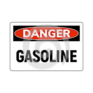 Danger fuel gasoline flammable gas icon. Gasoline liquid sign warning.