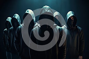 The danger of a hacker breaching a blockchain or computer security system in a cyberpunk world, visualized through