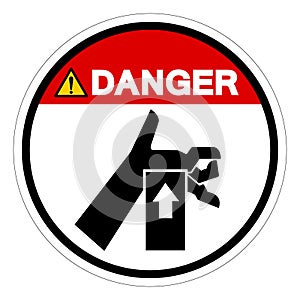 Danger Hand Crush Force from Below Symbol Sign, Vector Illustration, Isolate On White Background Label .EPS10