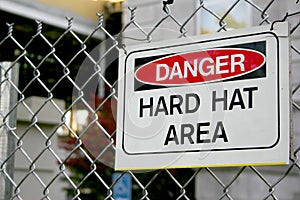 Danger Hard Hat Area Sign