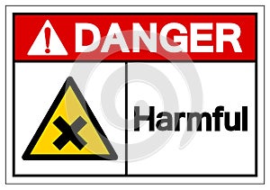 Danger Harmful Symbol Sign, Vector Illustration, Isolate On White Background Label. EPS10