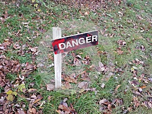 Danger haunted sign