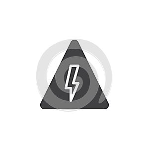 Danger high voltage icon vector