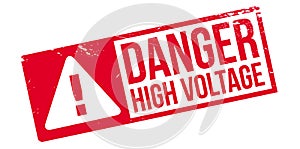 Danger High Voltage rubber stamp