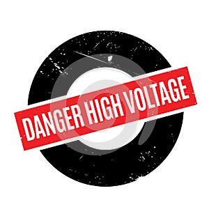 Danger High Voltage rubber stamp