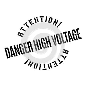 Danger High Voltage rubber stamp