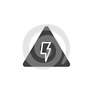 Danger high voltage vector icon