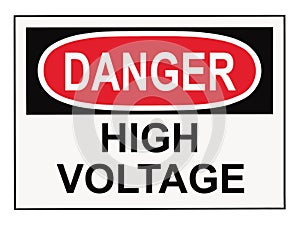 Danger High Voltage Warning Sign