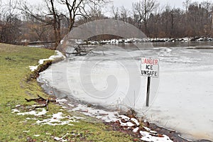 Danger, Ice Unsafe - landscape