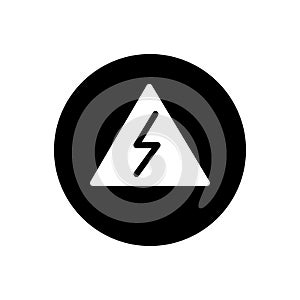 Black solid icon for Danger, peril and hazard