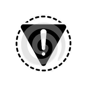 Black solid icon for Danger, peril and hazard