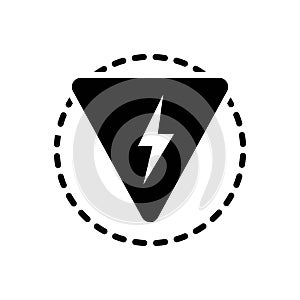 Black solid icon for Danger, peril and hazard