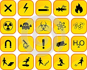 Danger icons