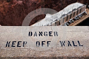 Danger keep off wall sign