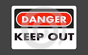 Danger keep out plate