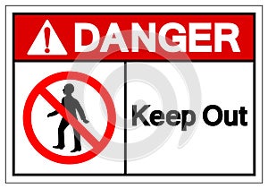 Danger Keep Out Symbol Sign, Vector Illustration, Isolate On White Background Label. EPS10