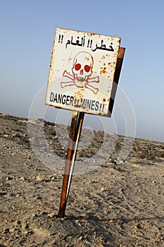 Danger Mines sign