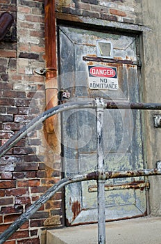Danger no admittance sign