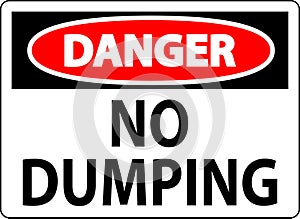 Danger No Dumping Sign