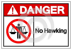 Danger No Hawking Symbol Sign, Vector Illustration, Isolate On White Background Label .EPS10