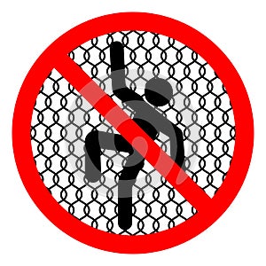 Danger No Razor Wire Symbol Sign ,Vector Illustration, Isolate On White Background Label. EPS10