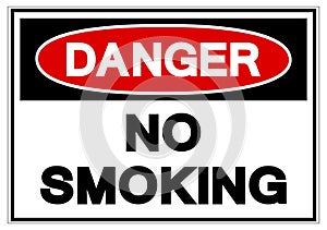 Danger No Smoking Symbol Sign, Vector Illustration, Isolate On White Background Label .EPS10