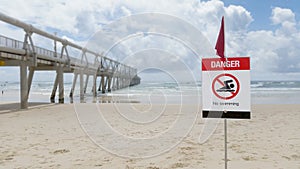 Danger - No Swimming sign 1