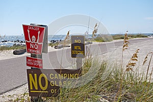 Danger no swimming sign